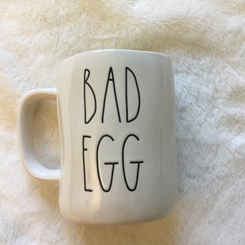 Rae Dunn White "GOOD EGG" and "BAD EGG" Mug - Picture 3 of 4